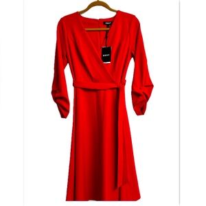 DKNY red dress size 6